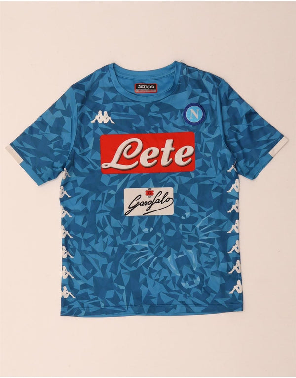 Kappa Boys Napoli majica kratkih rukava s grafičkim motivima za 9-10 godina, plavi geometrijski poliester