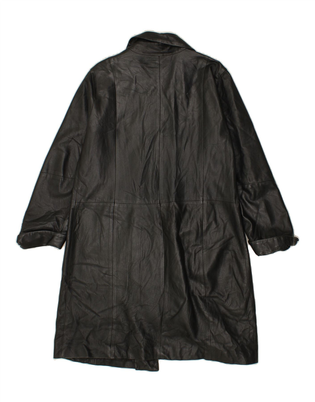 CONBIPEL Womens Leather Coat UK 12 Medium Black Leather Vintage Conbipel and Second-Hand Conbipel from Messina Hembry 