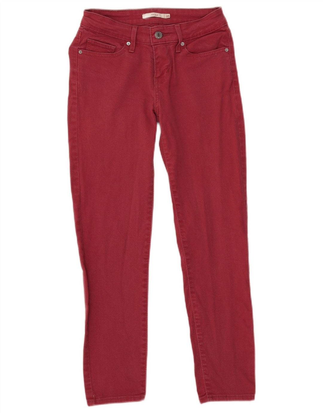 Levi's ženske 712 uske traperice W25 L26 crveni pamuk