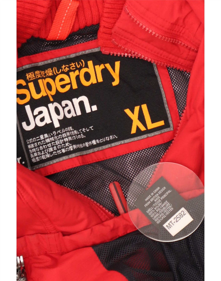 Superdry ženska kišna jakna UK 18 XL od crvenog najlona