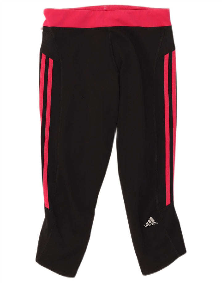 Adidas ženske kapri tajice UK 12 srednje crne poliesterske boje