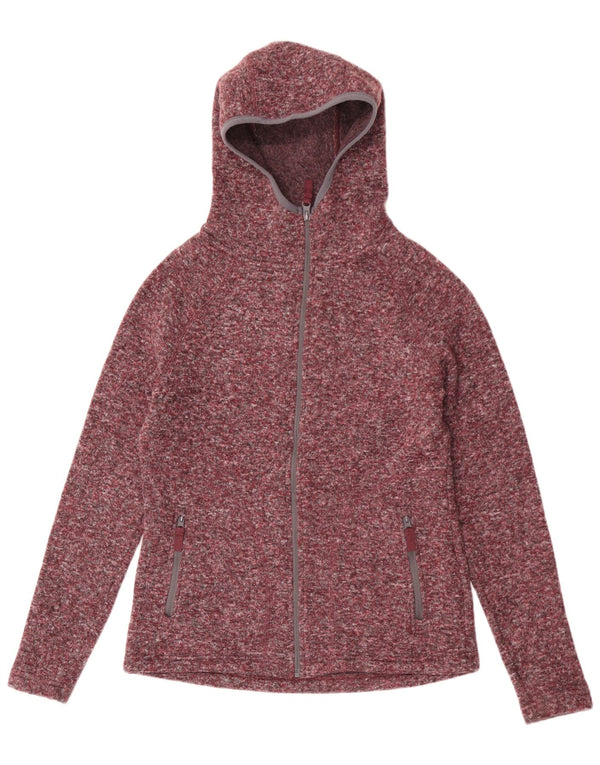 Mountain Warehouse Ženski pulover s kapuljačom s patentnim zatvaračem UK 10 Small Maroon Flected
