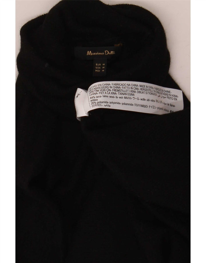 Massimo Dutti ženski pulover s rol izrezom UK 14 Srednja crna vunena