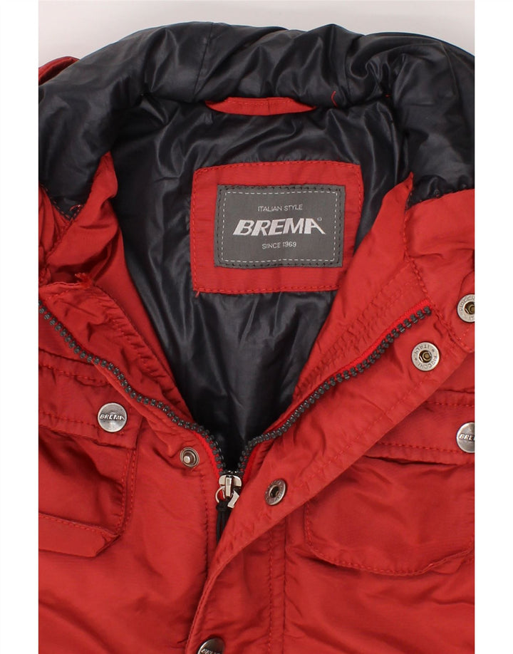 BREMA Boys Hooded Utility Jacket 2-3 Years Red Polyamide Vintage Brema and Second-Hand Brema from Messina Hembry 