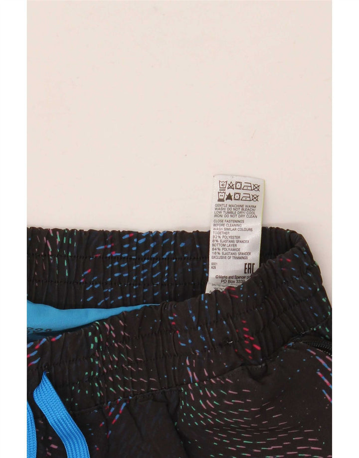 Marks & Spencer ženske sportske kratke hlače UK 8 mali crni poliester na točkice