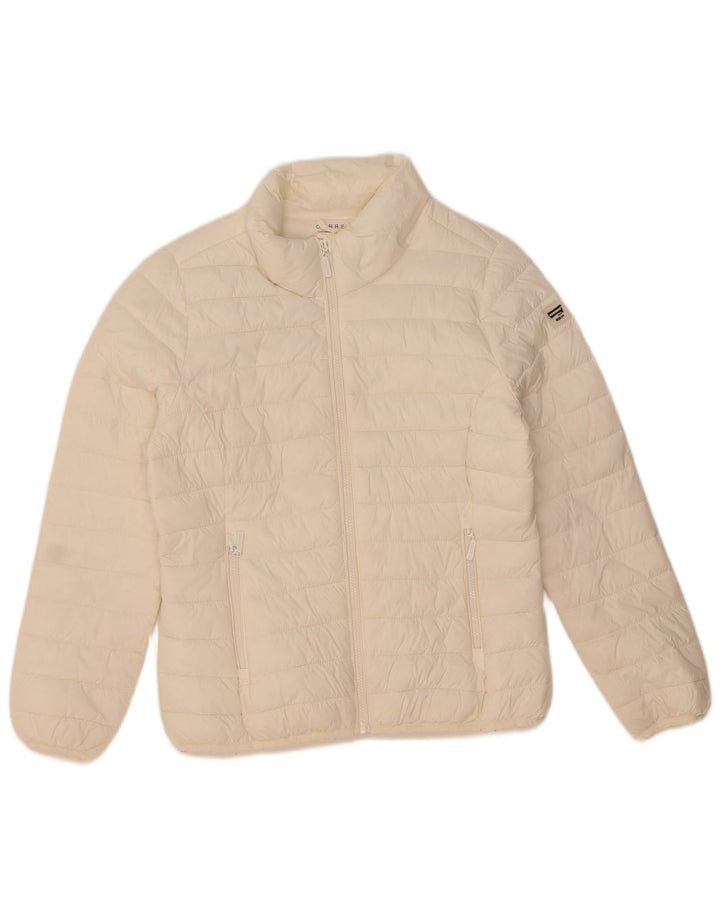CARRERA Womens Padded Jacket UK 14 Medium White Polyamide