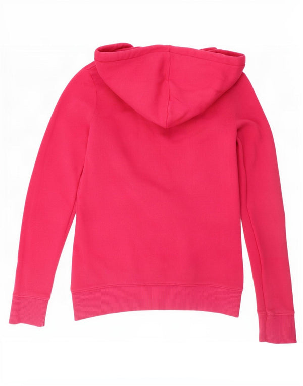 Benetton ženski pulover s kapuljačom s patentnim zatvaračem UK 6 XS, ružičasti pamuk