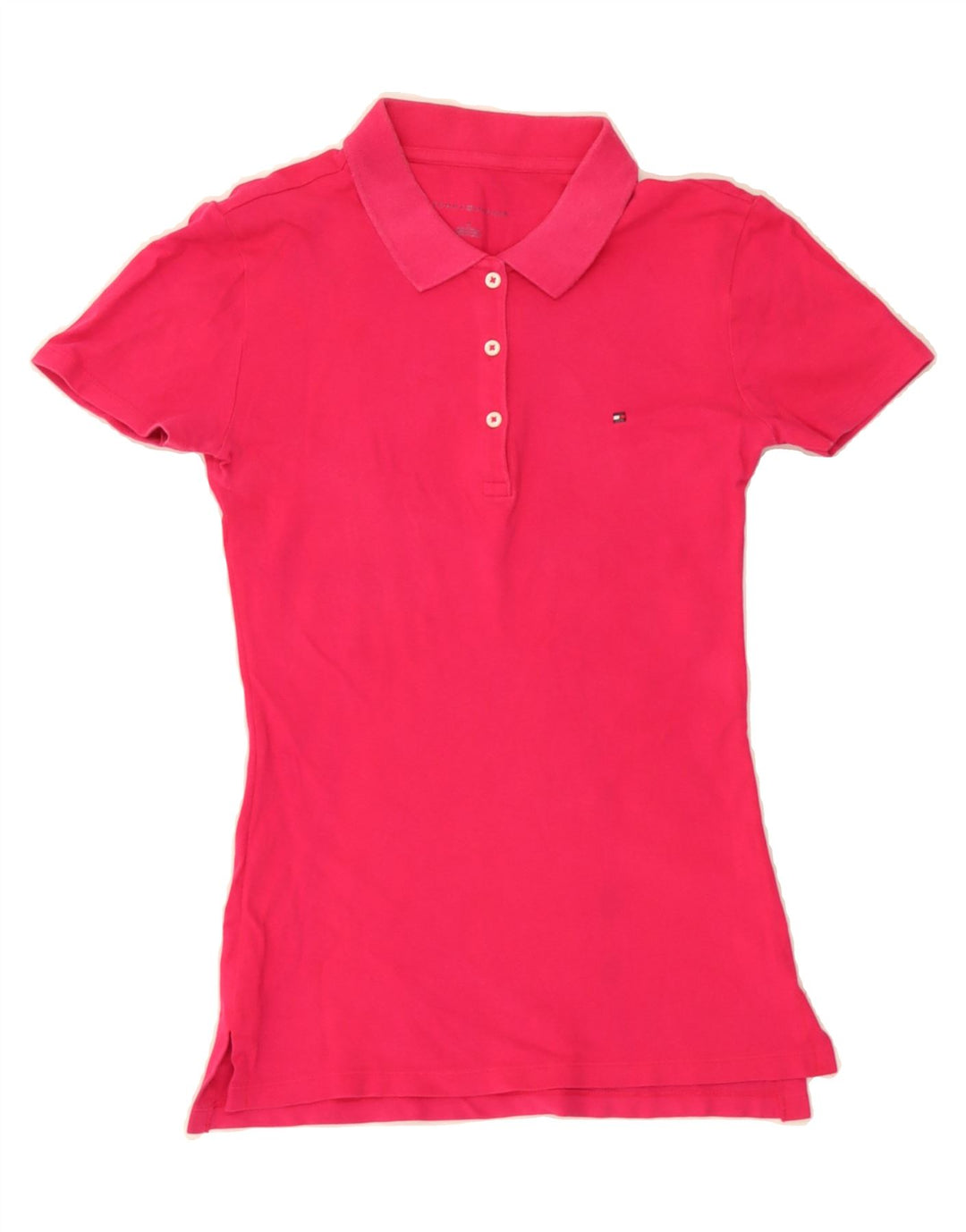 TOMMY HILFIGER Womens Polo Shirt UK 12 Medium Pink Vintage Tommy Hilfiger and Second-Hand Tommy Hilfiger from Messina Hembry 