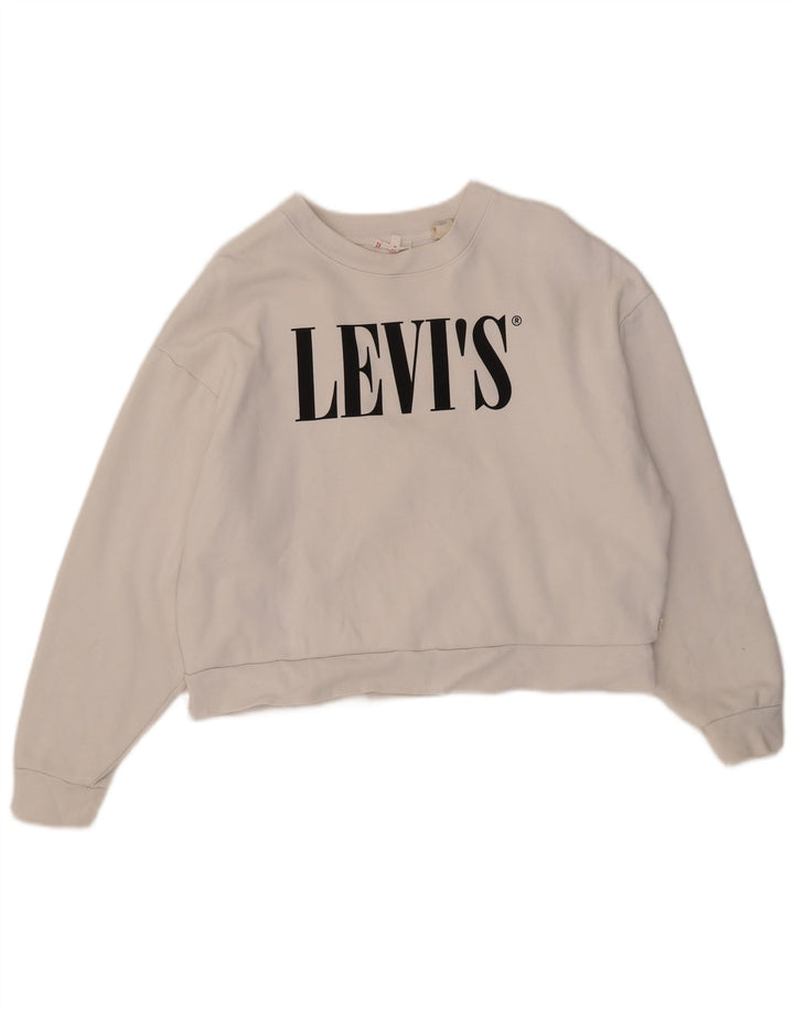 Levi's Ženska skraćena majica s motivom prekomjerne majice UK 10 Mala bijela