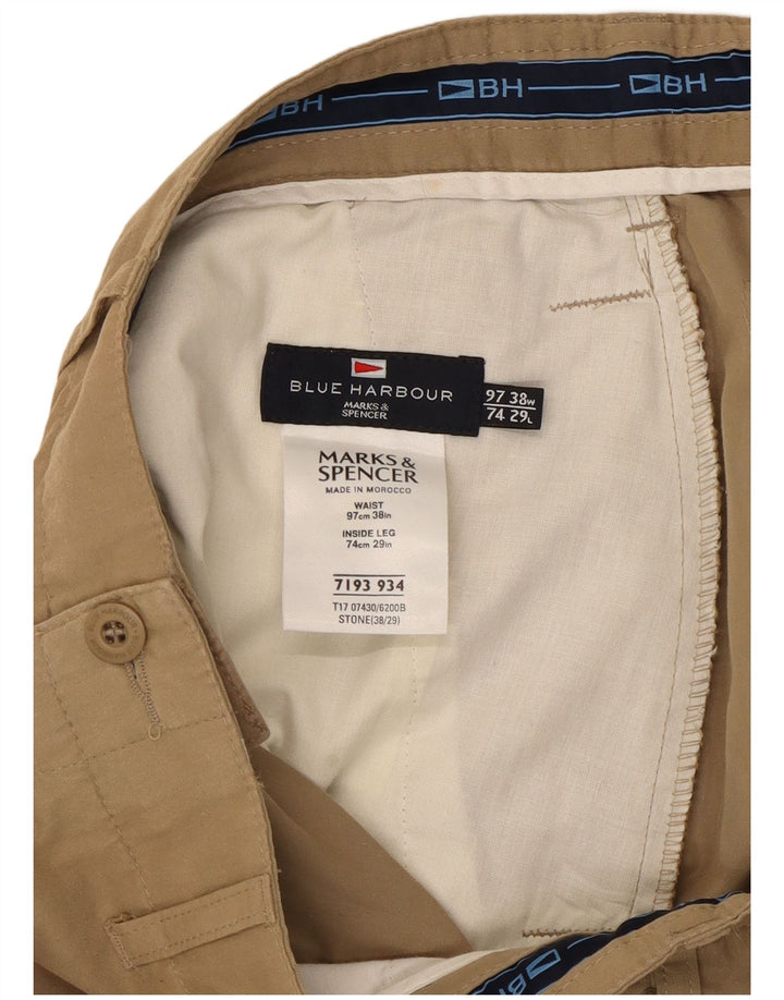 Marks & Spencer muške chino hlače Blue Harbour Bootcut W38 L29 Bež