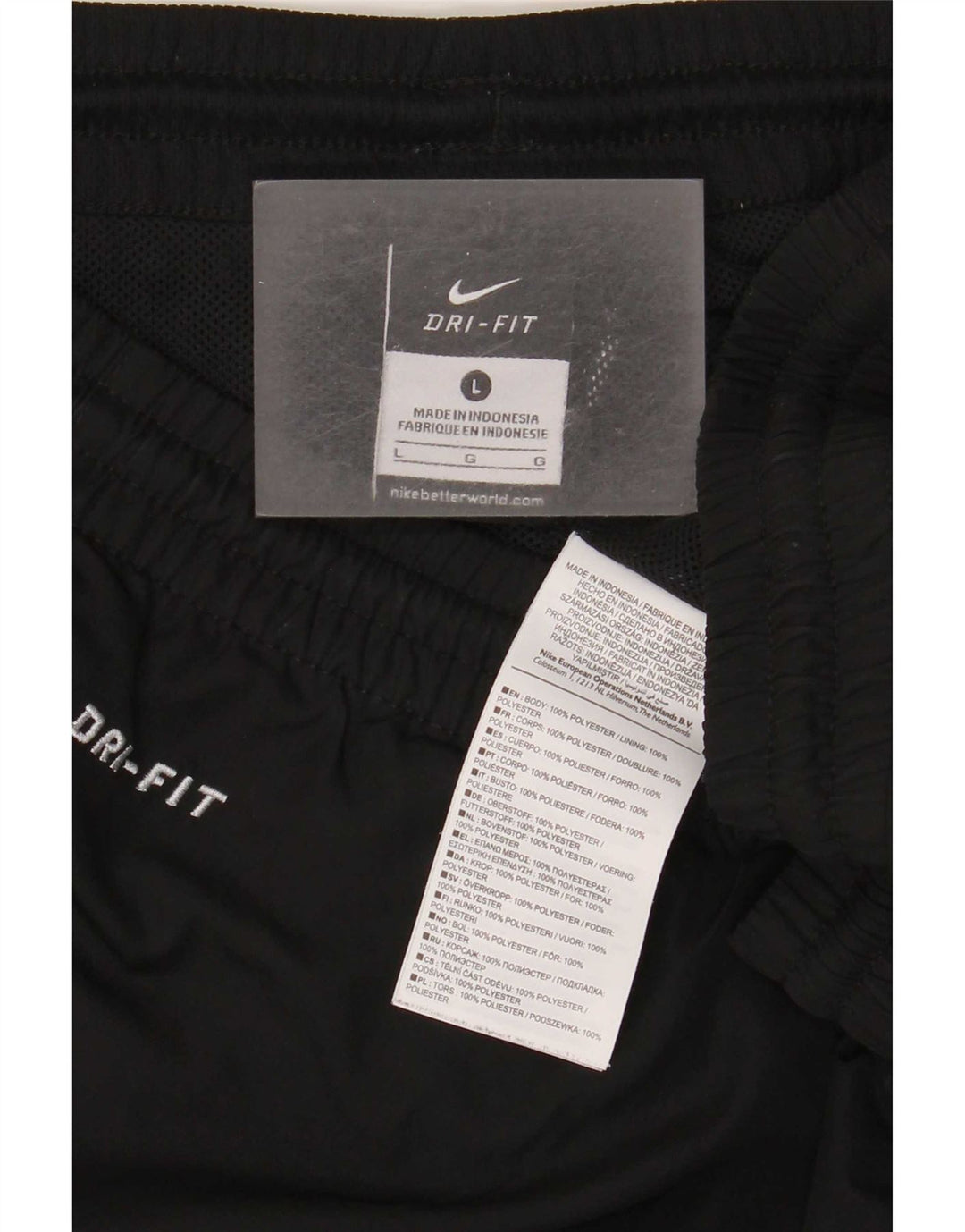 Nike muške Dri Fit hlače za trenirku, velike crne poliesterske hlače