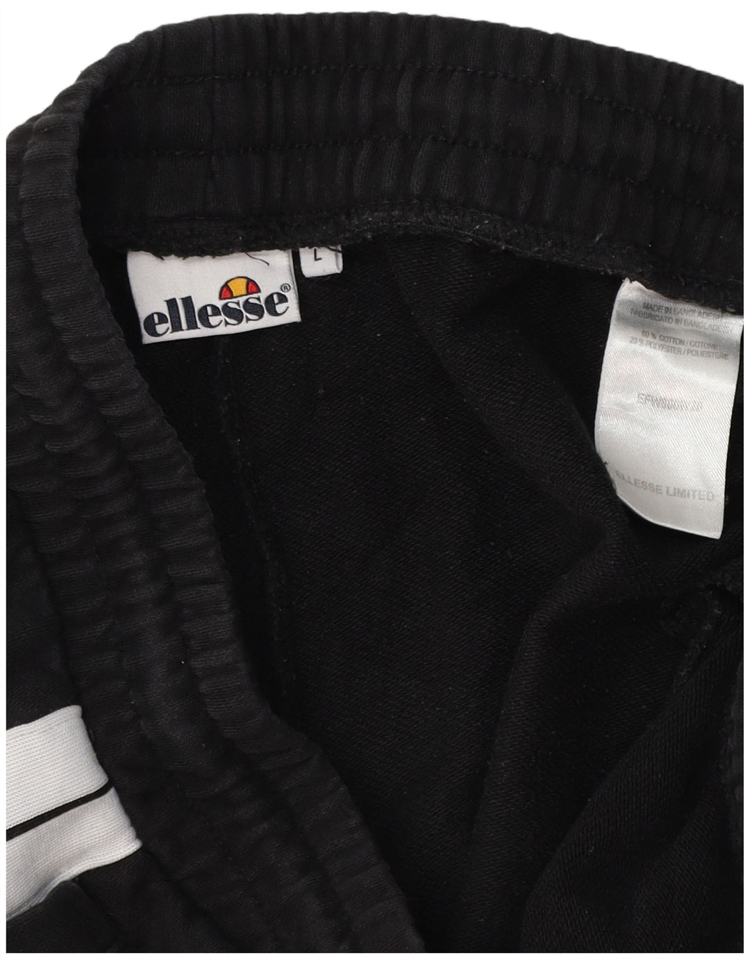 ELLESSE Muška trenirka Hlače Joggers Large Black Colourblock Pamuk
