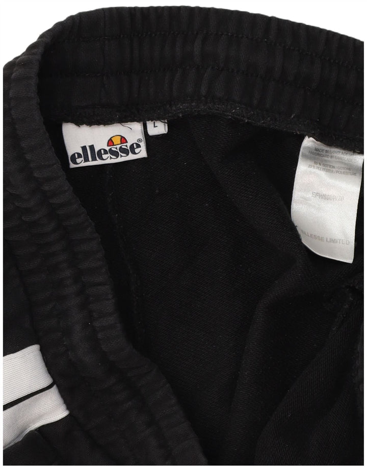 ELLESSE Muška trenirka Hlače Joggers Large Black Colourblock Pamuk