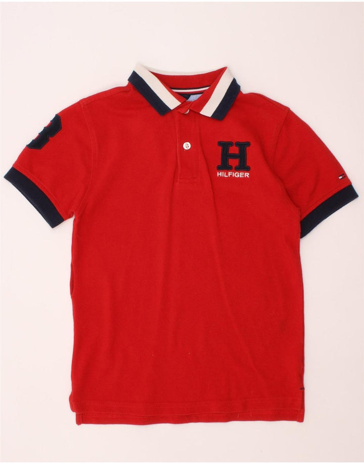 TOMMY HILFIGER Polo majica za dječake, 6-7 godina, crveni pamuk