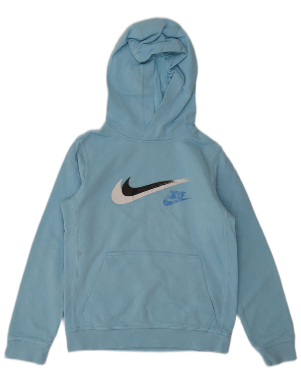 Nike Boys Graphic Hoodie Džemper 10-11 godina srednje plavi pamuk