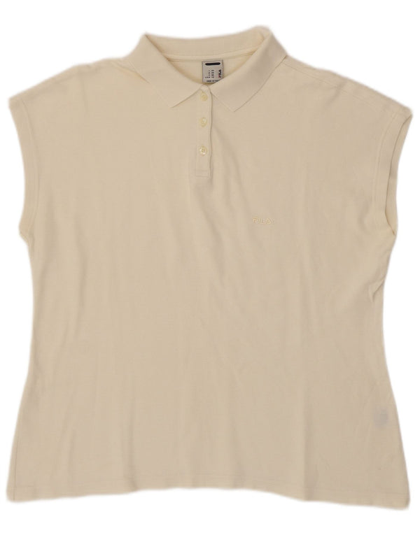 FILA ženska polo majica bez rukava IT 54 2XL sivo bijeli pamuk