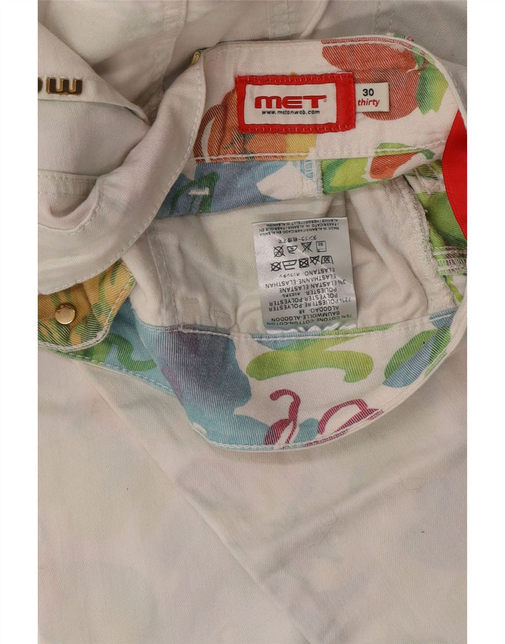 MET Ženske uske traperice W30 L32 Bijeli pamuk