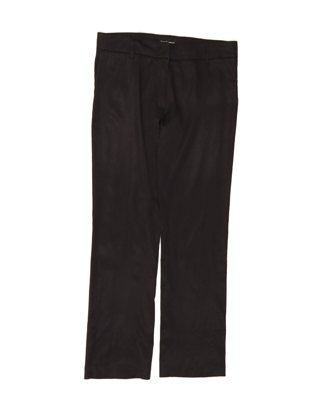 ROCCOBAROCCO Womens Straight Casual Trousers IT 42 Medium W32 L28 Black Vintage Roccobarocco and Second-Hand Roccobarocco from Messina Hembry 