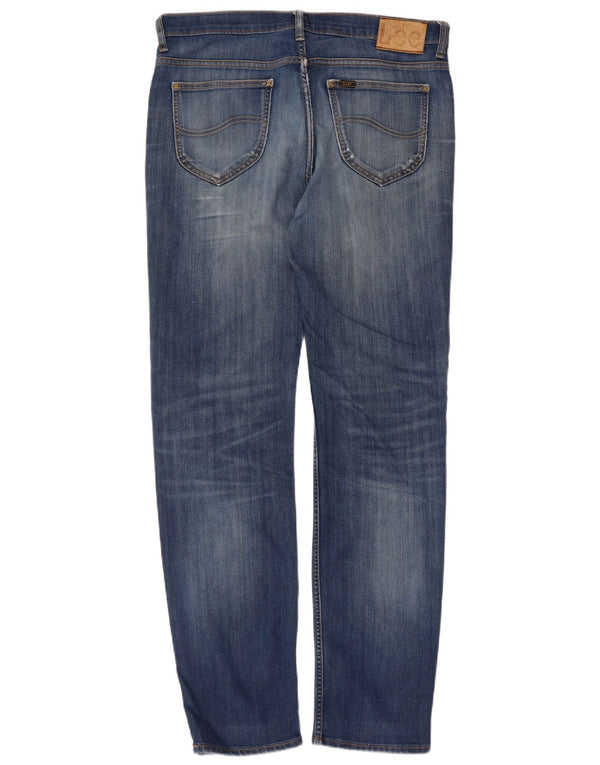 Lee Mens Rider Slim Jeans W34 L32 Plavi pamuk