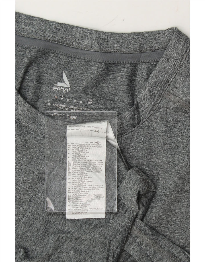 REEBOK Mens T-Shirt Top Medium Grey Polyester Vintage Reebok and Second-Hand Reebok from Messina Hembry 