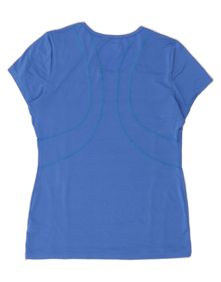 REEBOK Womens T-Shirt Top UK 6 XS Blue Polyester Vintage Reebok and Second-Hand Reebok from Messina Hembry 