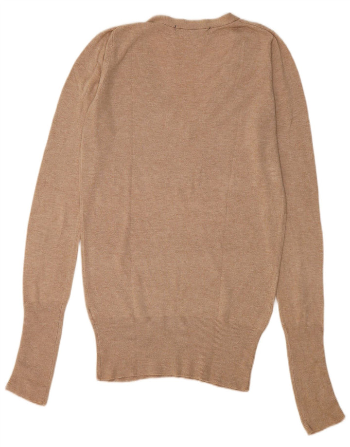 Zara ženski džemper s V-izrezom UK 10 Small Beige