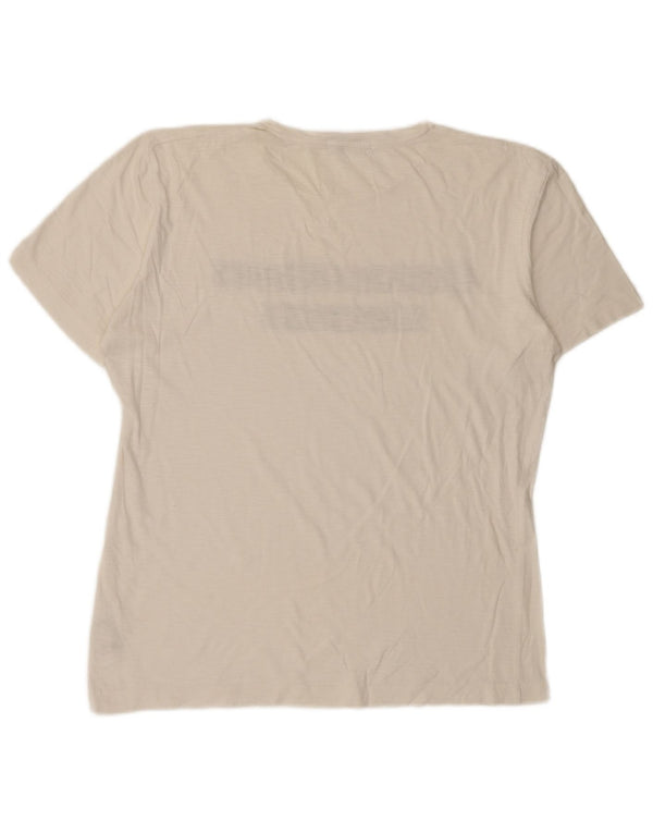 Calvin Klein Jeans Ženska grafička majica kratkih rukava UK 18 XL Bijeli pamuk