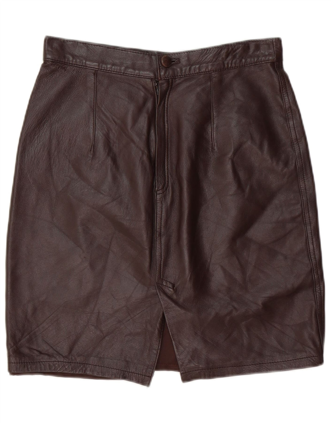 VINTAGE ženska kožna suknja IT 44 srednje veličine W28 smeđa koža