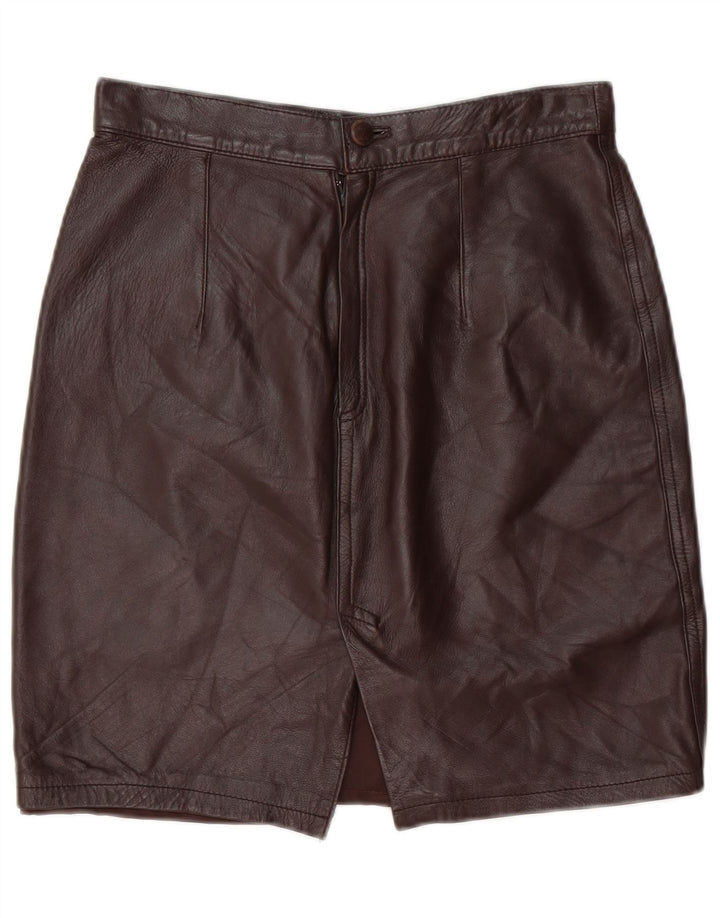 VINTAGE ženska kožna suknja IT 44 srednje veličine W28 smeđa koža