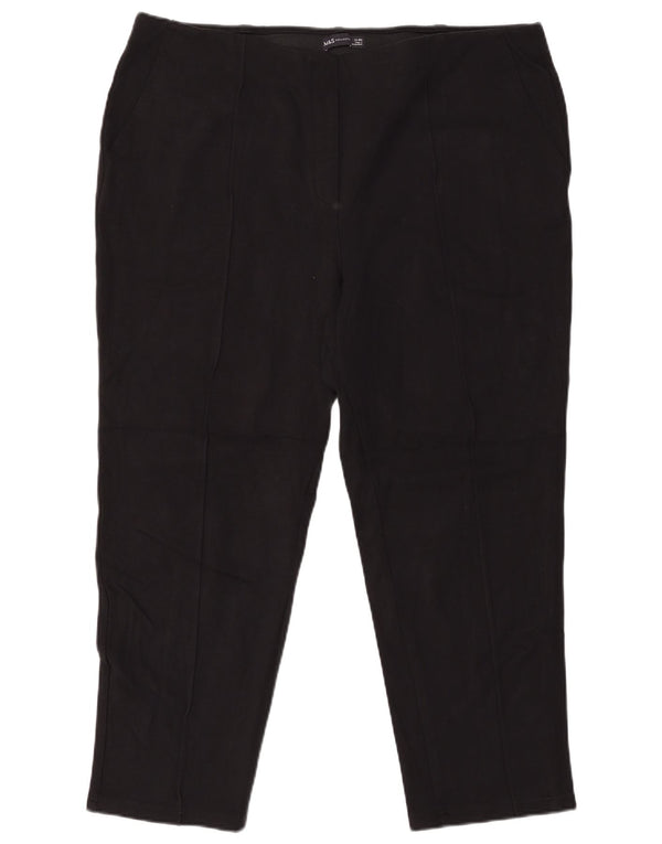 MARKS & SPENCER ženske uske hlače odijela UK 22 3XL W42 L28 Crna viskoza