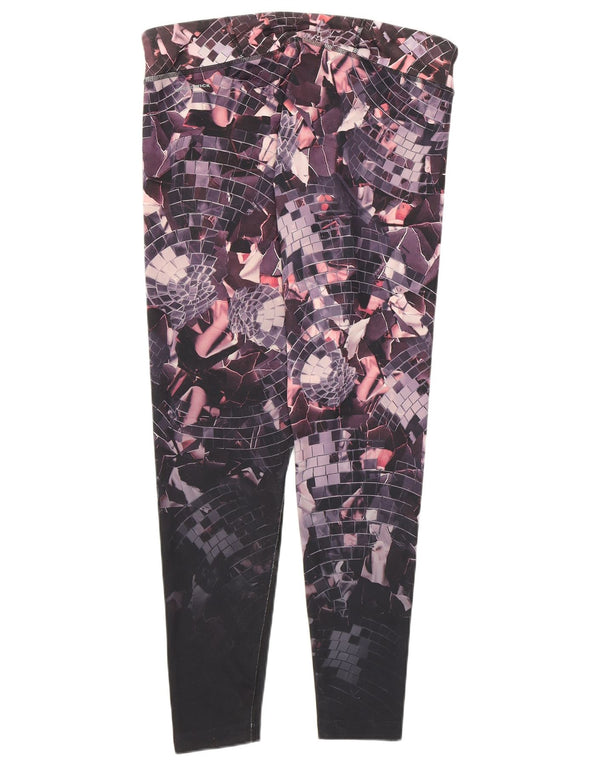 Reebok ženske tajice UK 16/18 veliki višebojni geometrijski poliester