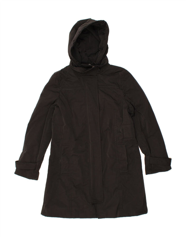 MASSIMO DUTTI Womens Hooded Windbreaker Coat UK 18 XL Black Polyester Vintage Massimo Dutti and Second-Hand Massimo Dutti from Messina Hembry 