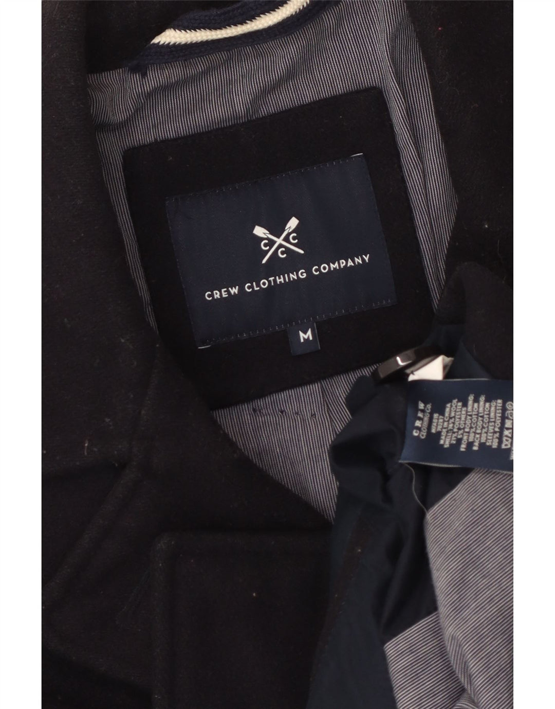 Crew Clothing Muški graškasti kaput UK 38 Srednje tamnoplava vuna