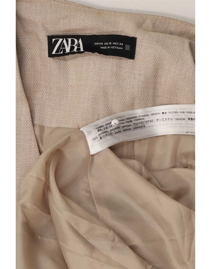 Zara ženski sako sa 1 gumbom EU 44 XL bež poliester