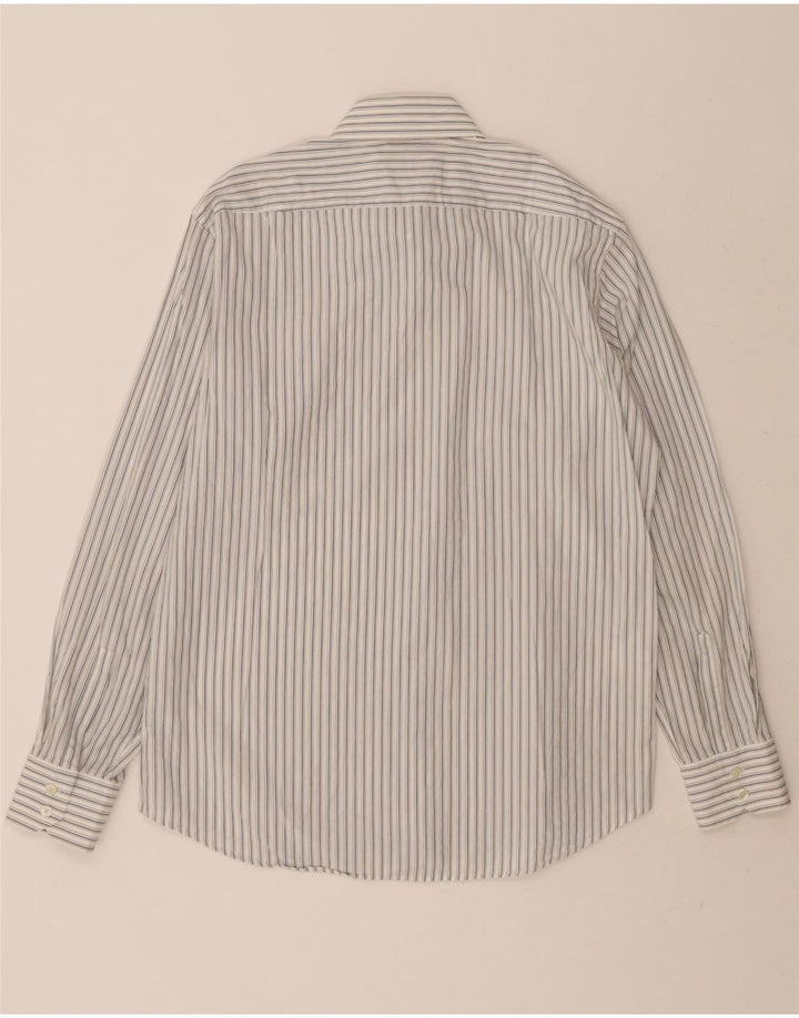 HUGO BOSS Mens Shirt Size 41 16 Large White Striped Cotton Vintage Hugo Boss and Second-Hand Hugo Boss from Messina Hembry 