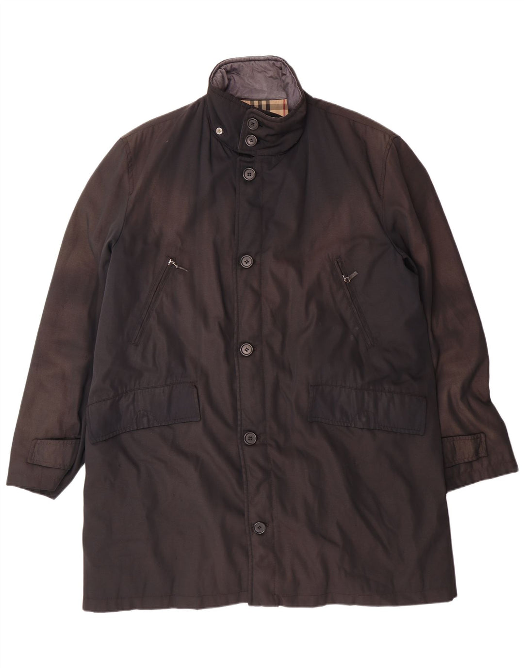 BURBERRY Muški kaput UK 40 Large Black Polyamide Classic