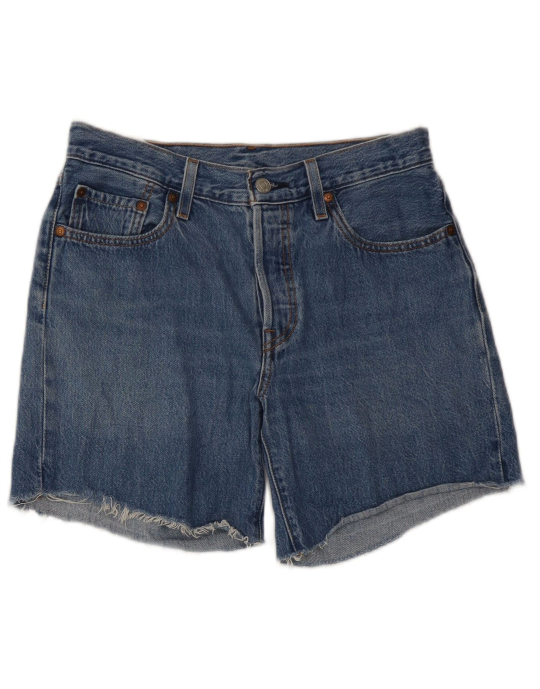 Levi's ženske kratke traper hlače 501 W27 male plave boje pamuka