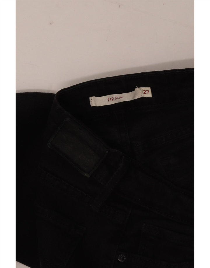 LEVI'S Ženske 712 uske traperice W27 L28 crne