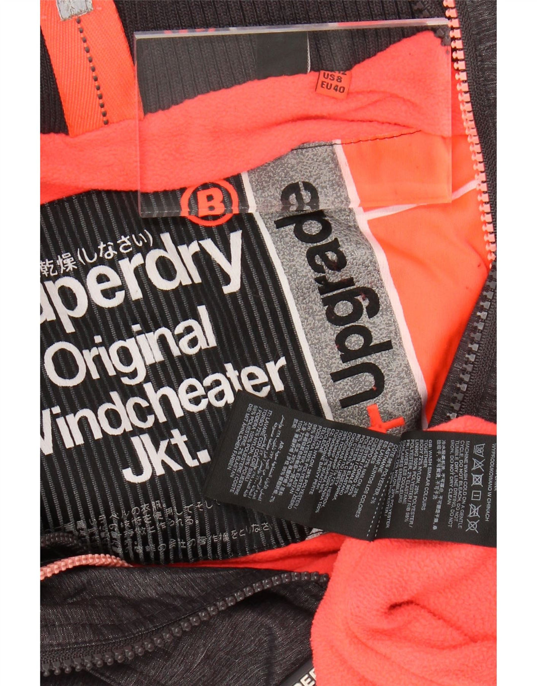 SUPERDRY ženska jakna vjetrovka s kapuljačom UK 12 srednje siva