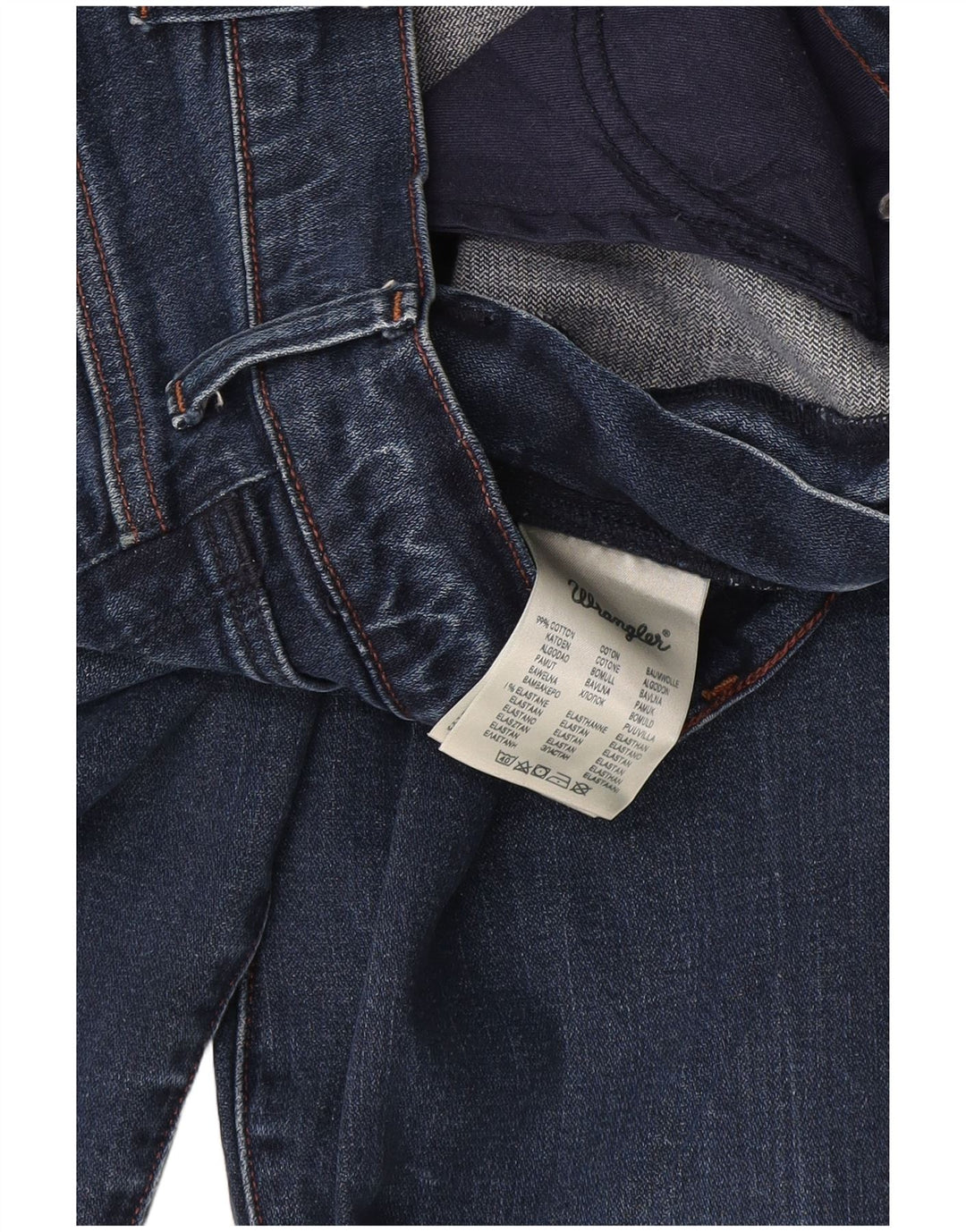 Wrangler muške ravne traperice W34 L32 plavi pamuk