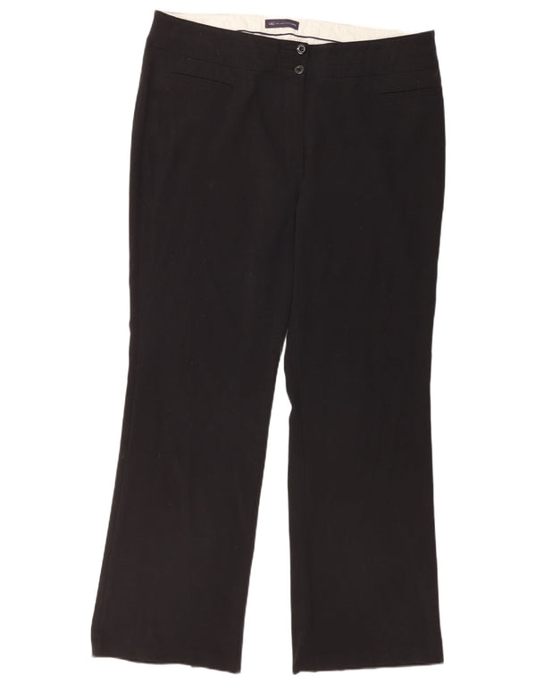 Marks & Spencer ženske ležerne hlače s bootcutom UK 18 XL W38 L32 Crne