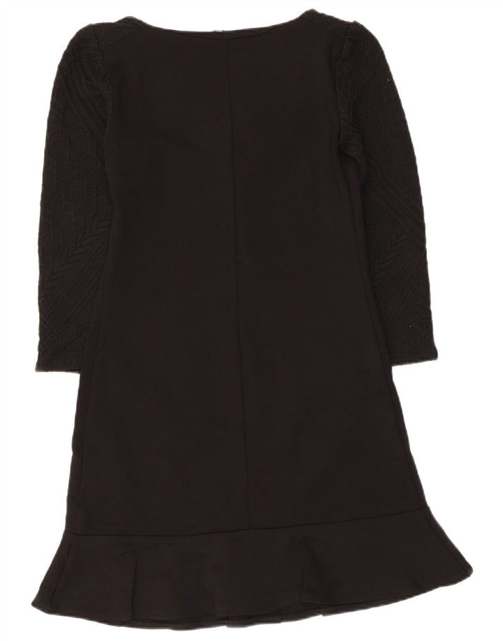 Naf Naf ženska osnovna haljina 3/4 rukava UK 8 Mala crna viskoza