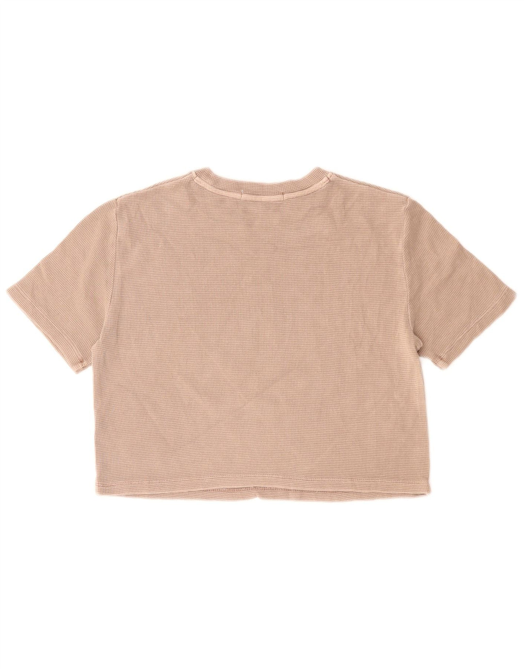CALVIN KLEIN JEANS Ženska skraćena majica kratkih rukava UK 10 Small Beige Cotton