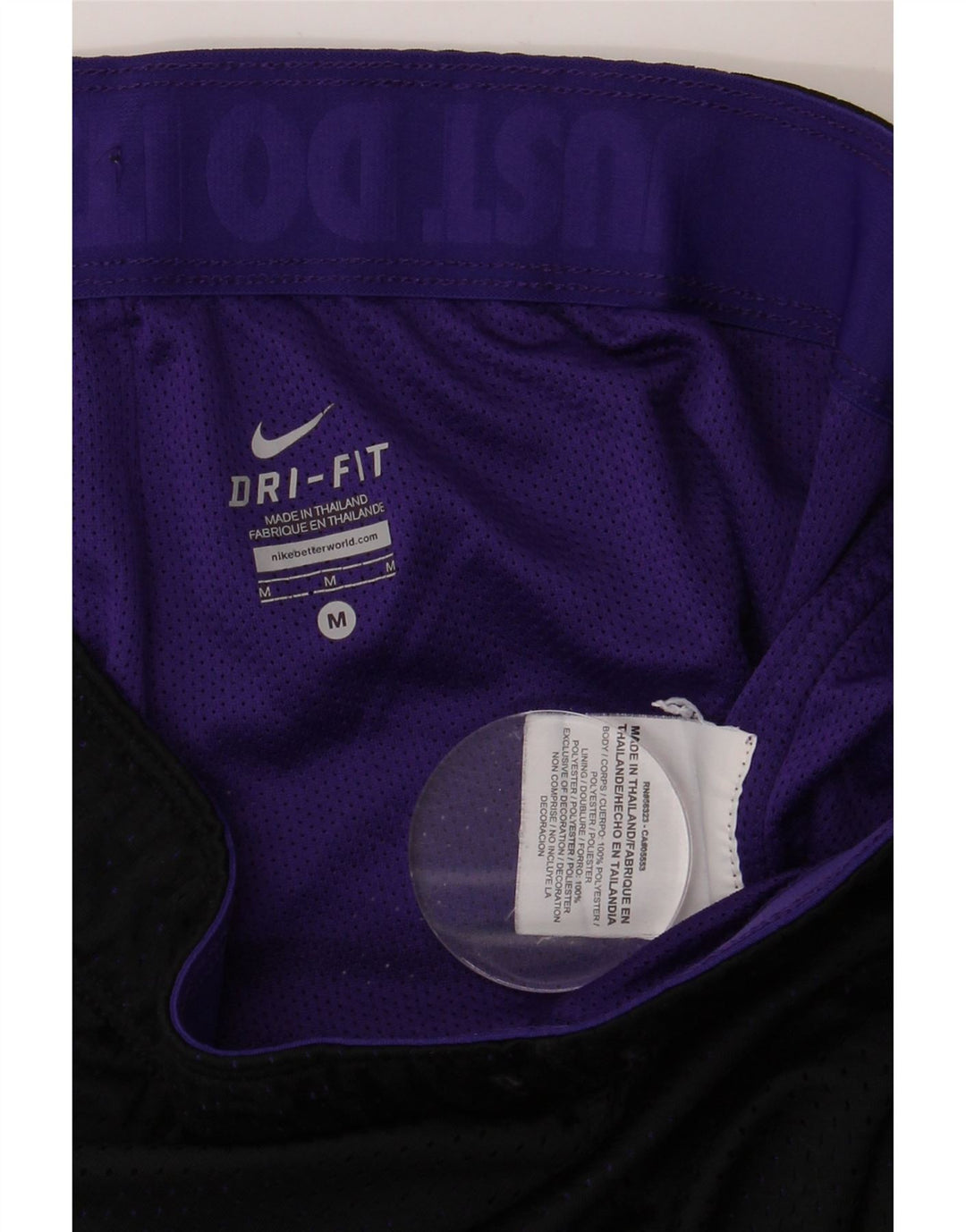 NIKE Ženske Dri Fit Sportske kratke hlače UK 12 Srednje crni poliester