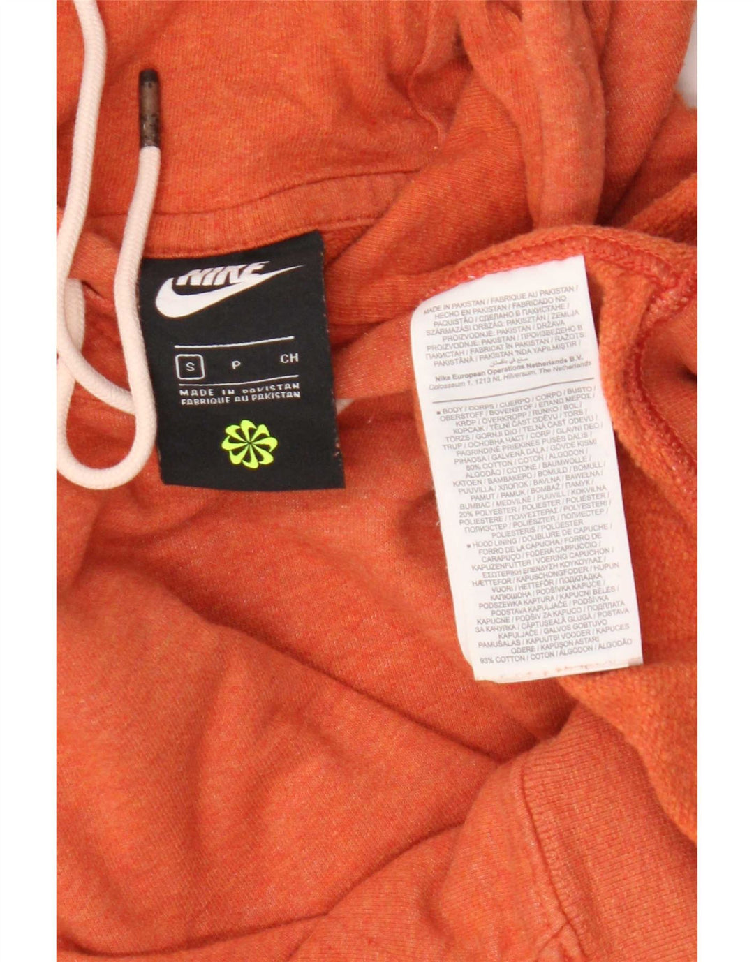 Nike Muška majica s kapuljačom Mala narančasta pamučna