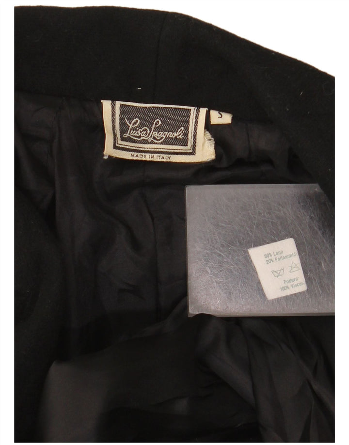 Luisa Spagnoli Ženska prevelika vojna jakna UK 10 Mala crna