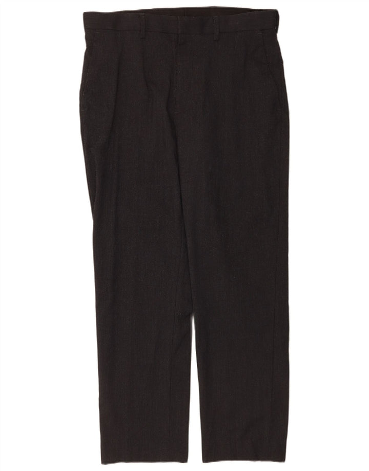 Marks & Spencer muške ravne chino hlače W32 L29 sive fleke