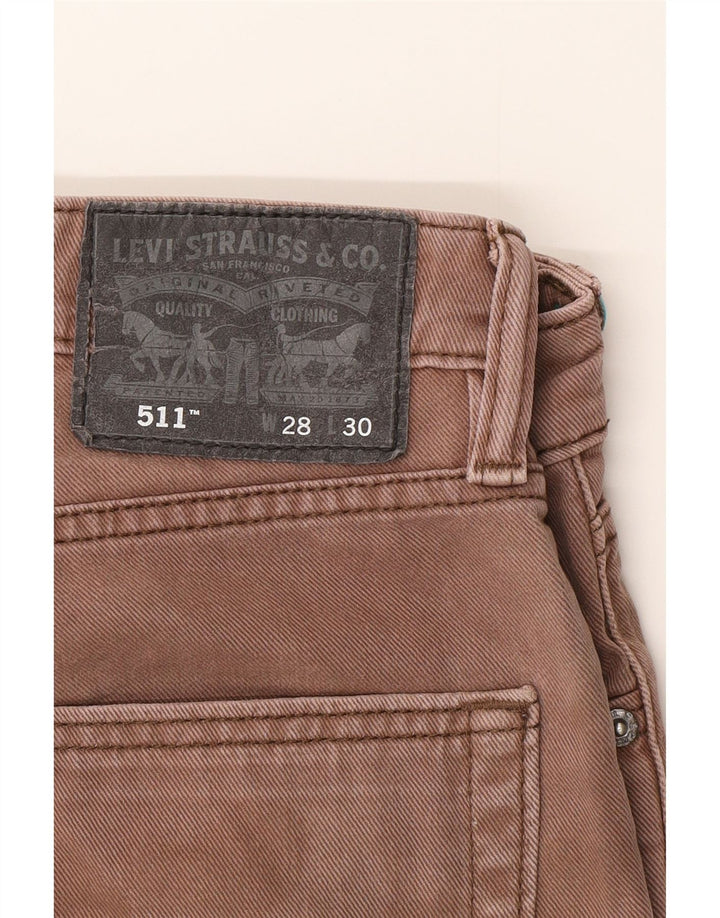 Levi's muške 511 uske traperice W28 L30 smeđi pamuk