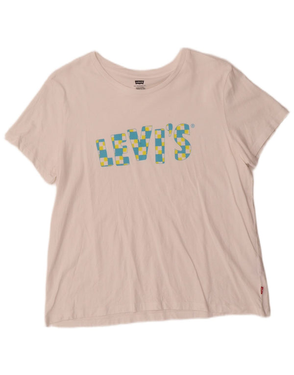 Levi's ženska majica kratkih rukava s grafičkim motivima UK 18 XL bijeli pamuk