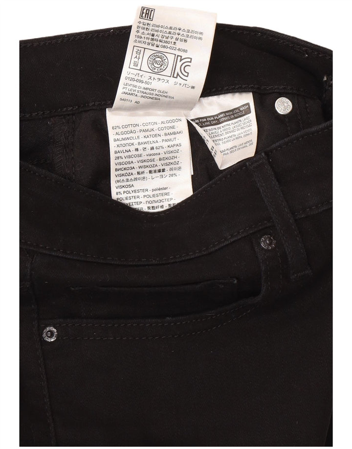 Levi's ženske 712 uske traperice W28 L30 crni pamuk